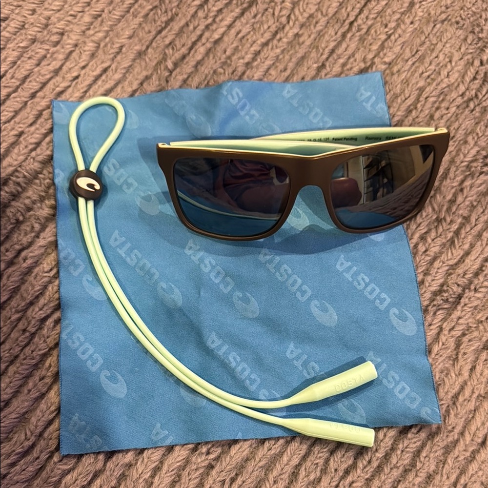 Kids Costa Blue and Gray Sunglasses Sporty Design